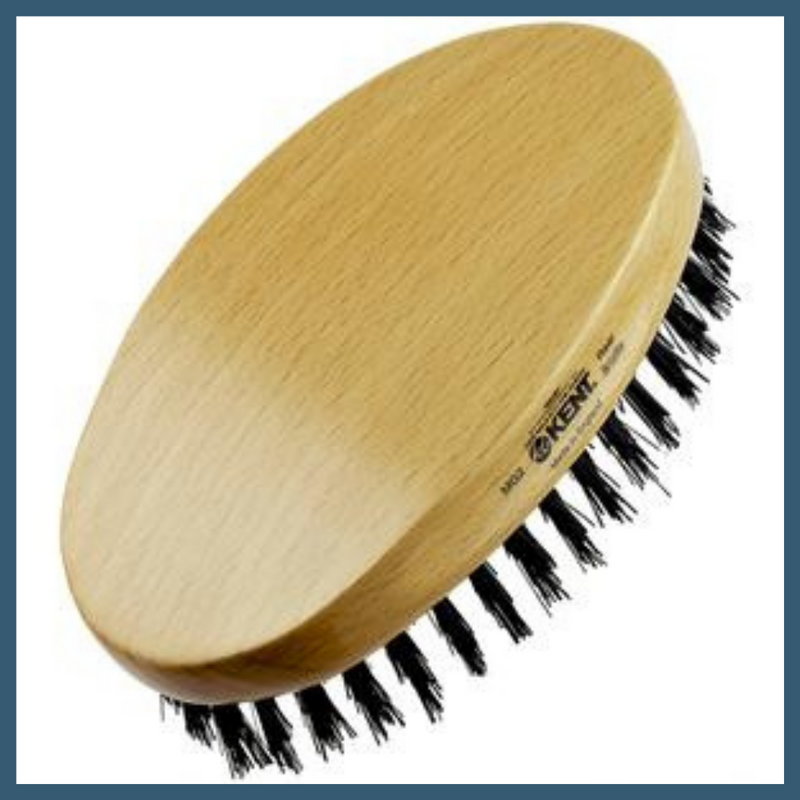 Kent round hair brush boar bristle black